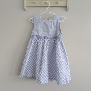 Basic Editions Light Purple Gingham Kids Dress
